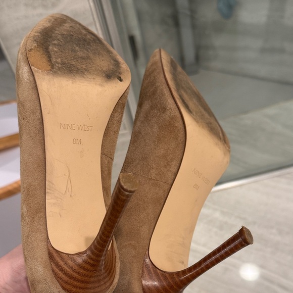 Nine West Tan Suede Heels - Picture 5 of 5